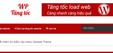 Hướng dẫn thêm nút tìm kiếm menu genesis theme wordpress