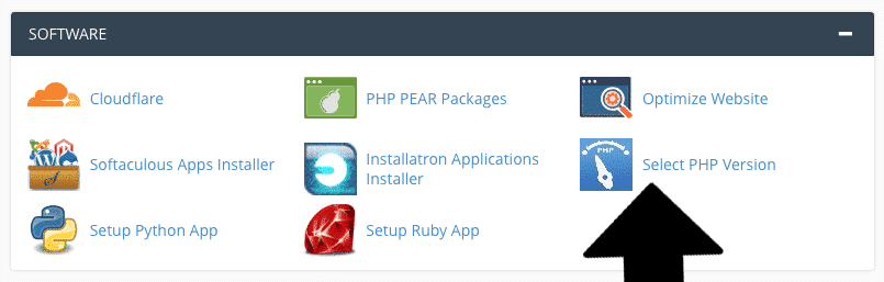 cpanel-select-php-version